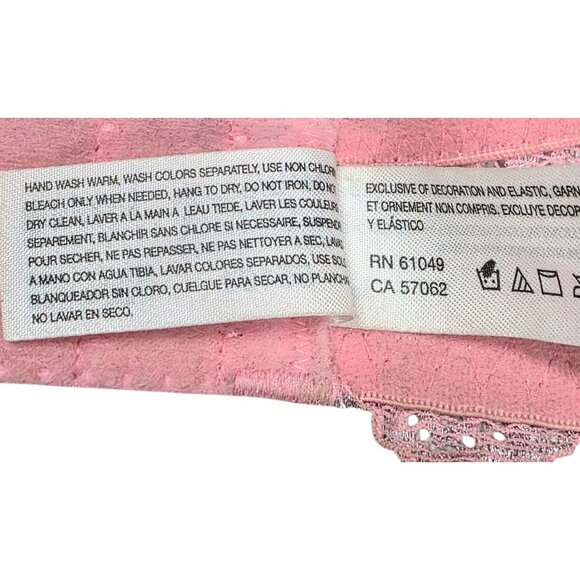 2 Wacoal Sexy Lace Underwire Bra 36D Sheer Pink Silver Blue Floral Lingerie 36 D - Picture 16 of 16